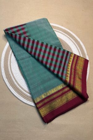 light grey tana patali pallu catlon pallu