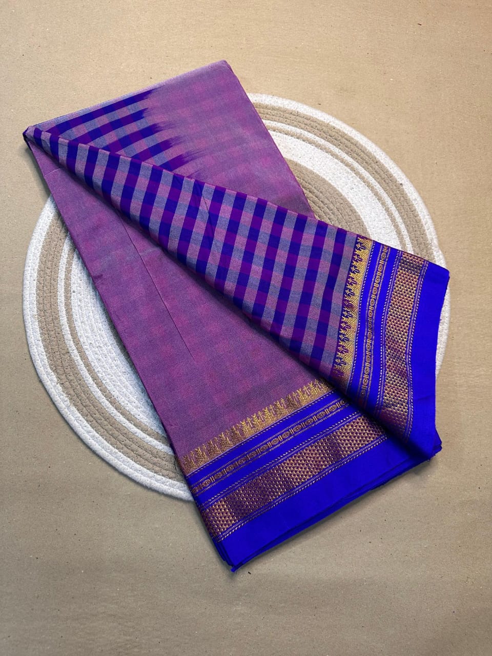 light purple and blue tana patali pallu catlon pallu light purple and blue tana patali pallu catlon pallu