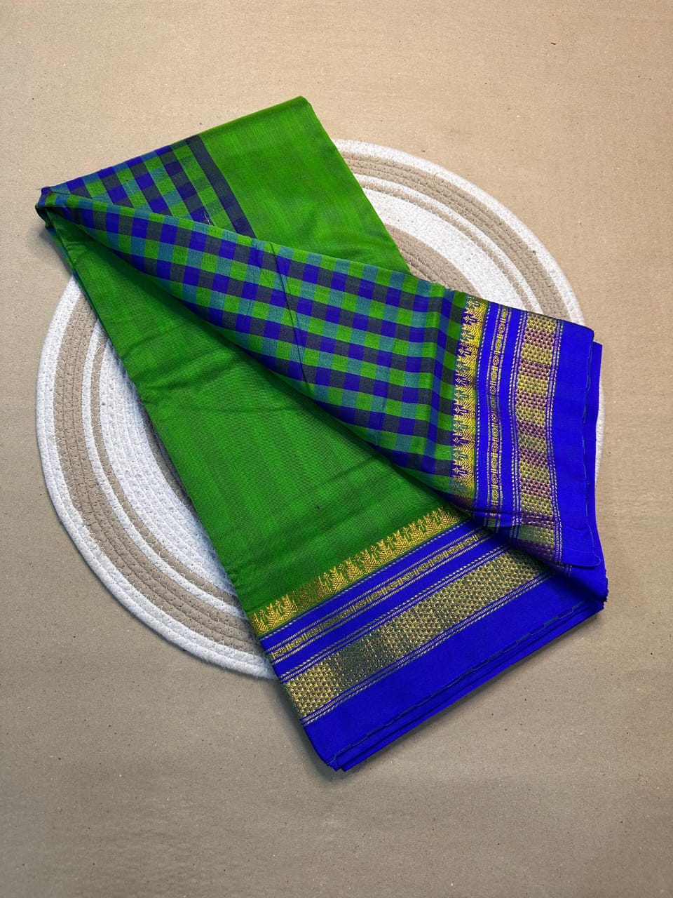 green and blue tana patali pallu catlon pallu green and blue tana patali pallu catlon pallu