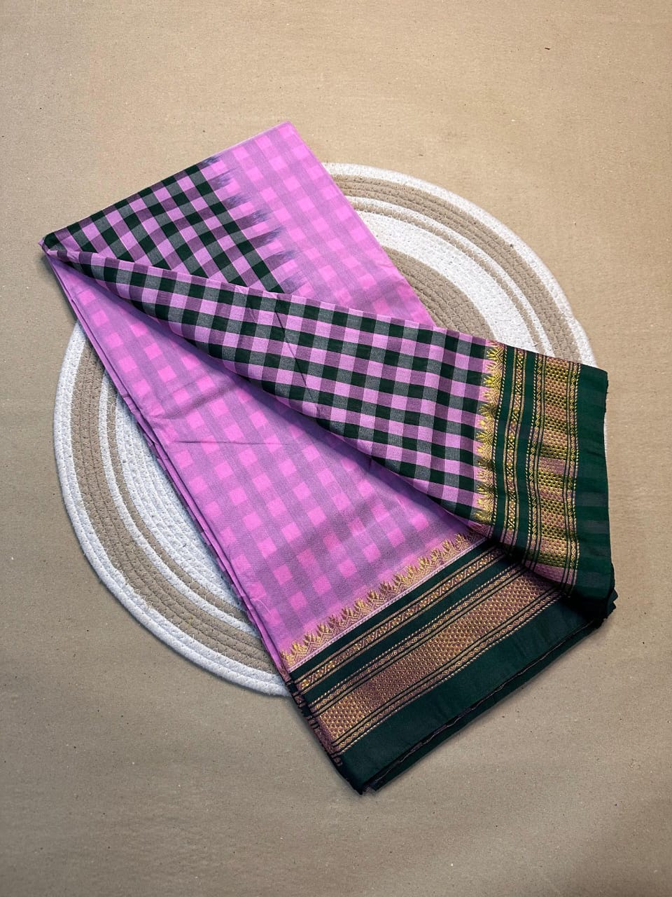 pink and grey tana patali pallu catlon pallu pink and grey tana patali pallu catlon pallu