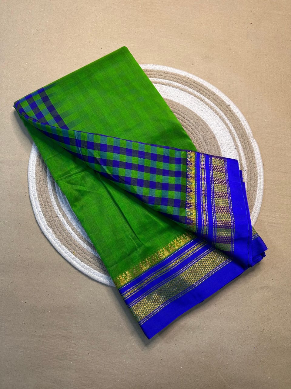 green and blue tana patali pallu catlon pallu green and blue tana patali pallu catlon pallu